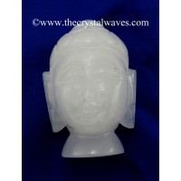 White Quartz Buddha Head